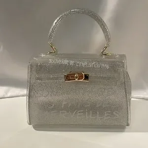Bags Silver Glitter Jelly Un Voyage Bag Poshmark